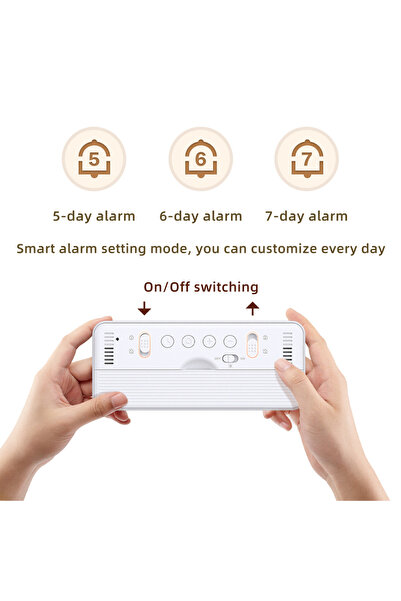 Choice 8001-en multifunction digital clock led brightness adjustable temperature humidity display a...