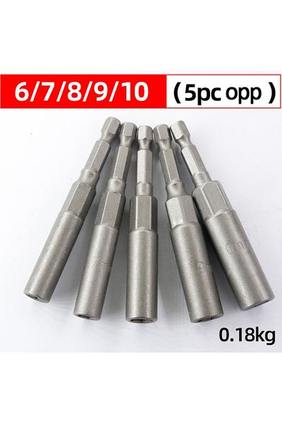 Choice 10pcs(6-15MM) 5/10/15pcs 80mm Length Deepen Power Nut Driver Drill Bit Set 5.5-19mm Impact Socket Ad
