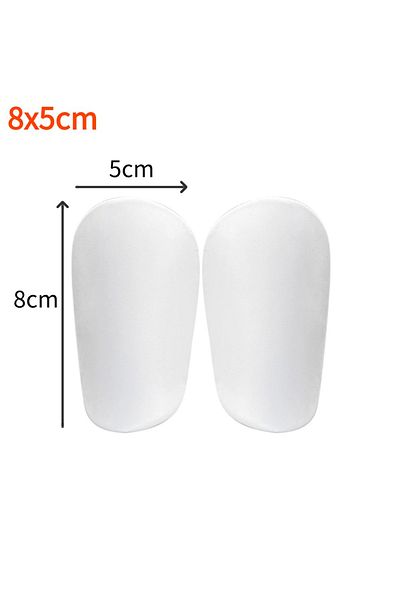MOJOYCE 1 Pair White 8x5cm 1-10pairs Shin Pads Wear-resistant Shock Absorbing Mini Soccer Leg Protector Foot