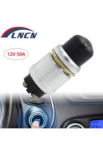Choice 60A 12V DC Ignition Starter Switch Truck Engine Start Waterproof Push Boat Starter Horn Replaceme...