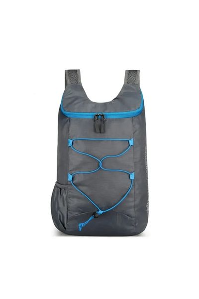 Choice Grey Multifunctional Outdoor Folding Backpack High Density Lightweight Waterproof Nylon Fabric Sport