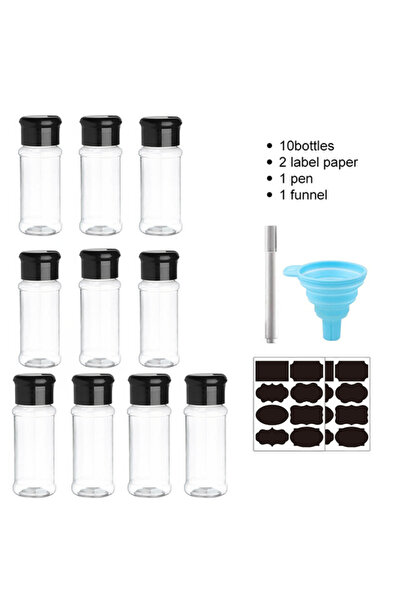 Choice 10 قطع 5/10/15/20 قطعة برطمانات للتوابل والملح والفلفل ومنظم التوابل برطمان بلاستيكي