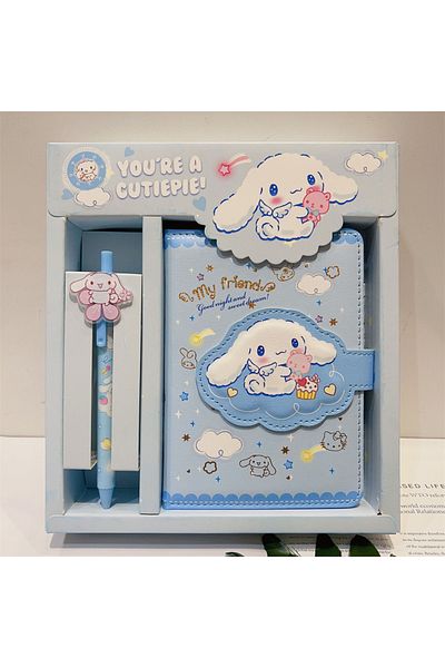 Choice Cinnamoroll Sanrio Hello Kitty Notebook Gel Pens Kuromi Cinnamoroll Notepad Daily Weekly Agenda Plan