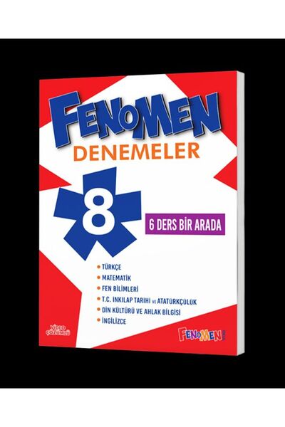 fenomen okul FENOMEN 8 BRANŞ DENEMELER SETİ (6 KİTAP)