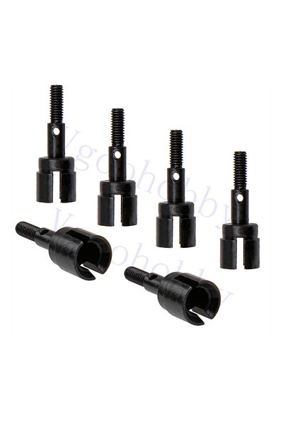Choice 6Pack 02033 Metal Wheel Stub Axle Drive Axle Cup for HSP Redcat Exceed Volcano 94123 94111 1/10 R...
