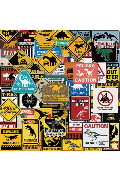 Choice 60pcs 60pcs Jurassic World Signs Dinosaur Painting Vintage Stickers Plant Luggage Motorcycle Bike La