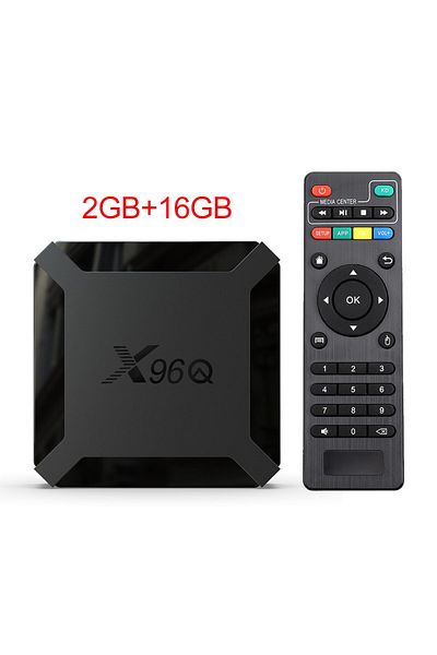 Choice مقبس الاتحاد الأوروبي 2 جيجابايت 16 جيجابايت X96q 2 جيجابايت 16 جيجابايت Android 10.0 Tv Box Allwinner H313 رباعي النواة 4k 2.4 جرام واي فاي Google Playe