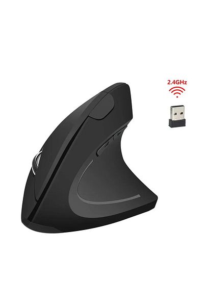 Choice Black Vertical Mouse Ergonomic 2.4ghz Wireless Optical Mice 3 Adjustable Dpi 800/1200/1600 6 Buttons