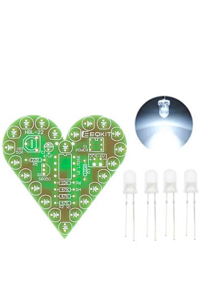 Choice DIY Kit Heart Shape Breathing Lamp Kit Breathing LED Suite Red White Blue Green Electronic Produc...