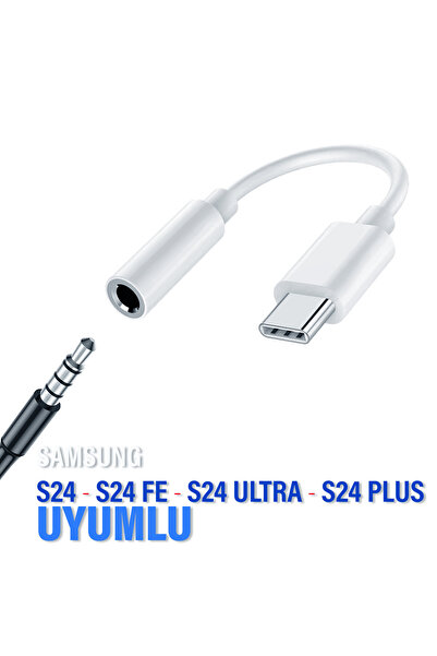EXENAR سامسونج S24-S24FE-S24Ultra-S24Plus Type-C 3.5 ملم جاك جهاز محول إلى مح...