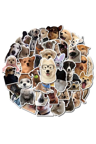 Choice 50pcs 50pcs Meme Dog Puppy Funny Cute Stickers Vintage For Diy Kids Notebook Luggage Motorcycle Lapt