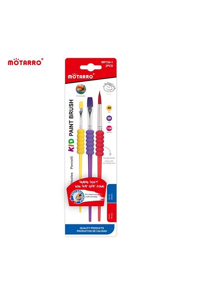 Choice Mp154-1 Motarro 3 Pcs Paint Round Bulk Brushes For Beginners Starter Artist Painting Brush Kit Kid's