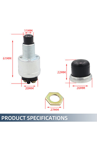 Choice 60A 12V DC Ignition Starter Switch Truck Engine Start Waterproof Push Boat Starter Horn Replaceme...