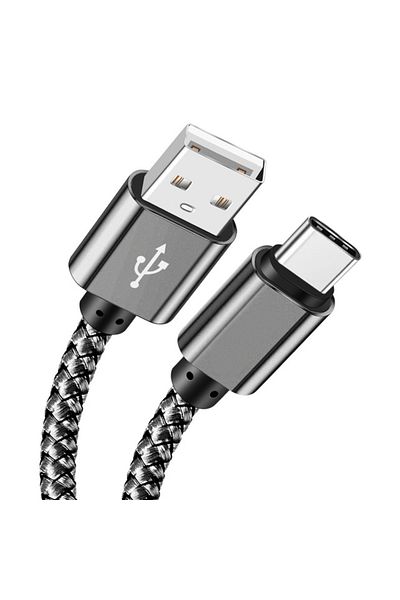 Choice 2m Grey Usb A To Type C Charging Cable 2a Fast Charger Nylon Data Cable 1m 2m 3m For Android Huawei