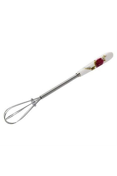 RAMDET Small Size Coffee Beater Mini Porcelain Handle Milk Egg Beater 20 Cm Patterned Small Stirrer