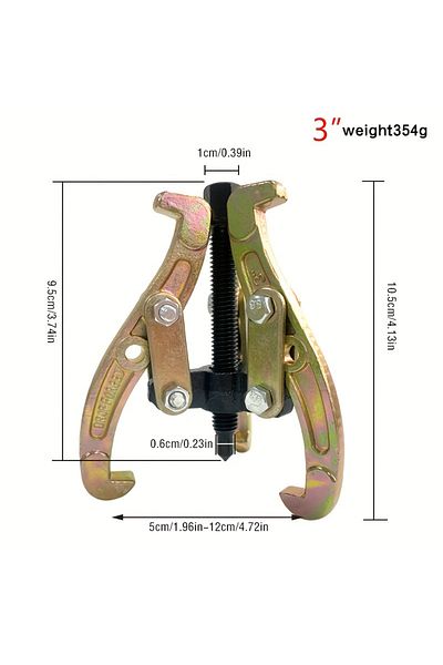 Choice Gold 3 Inches 1-pack Three-jaw Puller Multifunctional Universal Bearing Puller Removal Tool Triangle