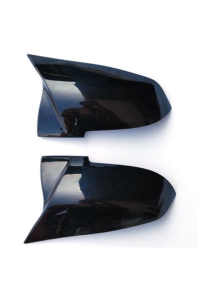 Choice Bright Black 2 Pieces Rearview Mirror Cover Cap Carbon Black For Bmw Series 1 2 3 4 X M 220i 328i 42