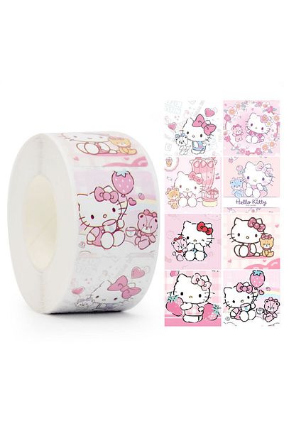 Choice 50 قطعة 01 500 قطعة من ملصقات Sanrio Kawaii Hello Kitty Melody Kuromi Cinnamoroll Graffiti Stickers لعبة أطفال