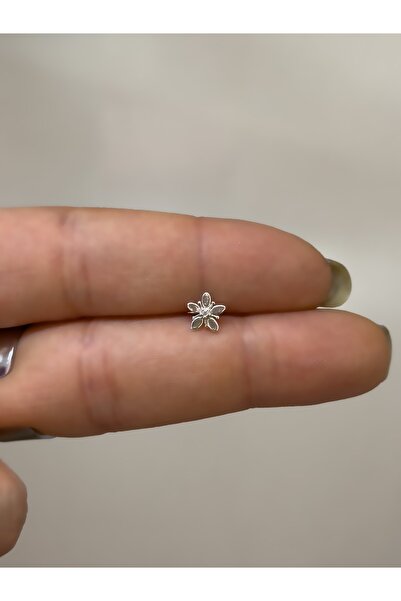 Hicrans Takı ÇİÇEK MODEL HELİX TRAGUS ÇELİK KÜPE