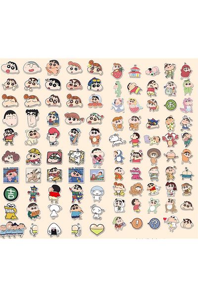 Choice 100pcs 50/100pcs Cartoon Anime Crayon Shin Chan Stickers For Car Laptop Phone Stationery Decor Decal