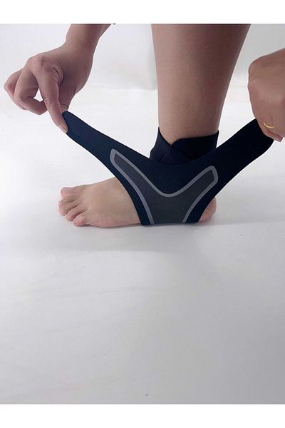 Choice L Black Right Ankle Guard Against Ankle Sprain Basketball Special Pressure Ankle Guard Adult Silicon