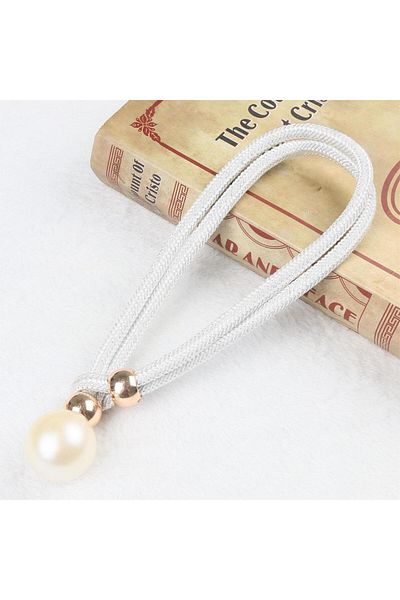 Choice White 2pcs Pearl Curtain Tiebacks, Curtain Pearl Tiebacks, Decorative Fixings, Rope Curtain Tiebacks
