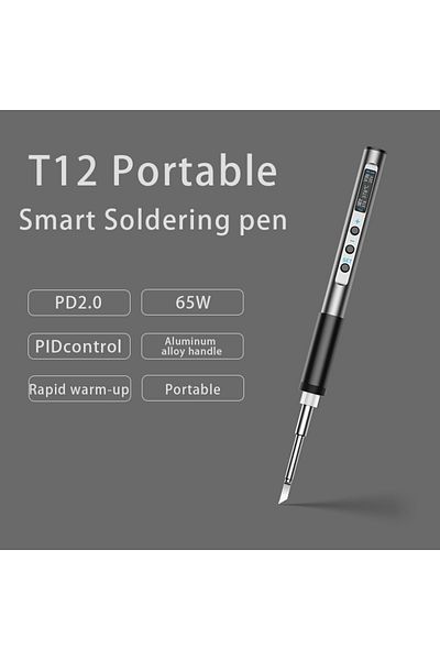 Choice Portable T12 Electric Soldering Iron PD 65W DC 72W CNC Metal Body Temperature Adjustable Solder W...
