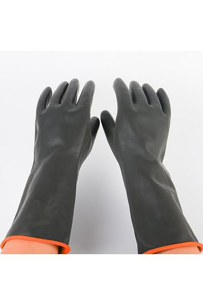 Choice 35cm Black 35cm Cleaning Gloves Latex Fingers Crubbing Rubber Kitchen Dishwashing Kitchen Tools Wash