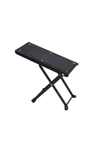 Choice Black Guitar Footrest Pedal Metal Footboard Black Height Adjustable Non-slip Pads Foldable Support F