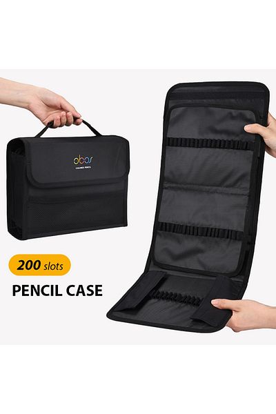 Choice 48/72/120/150/200 Holes Colored Lead Pencils Storage Bag Large Capacity Case Box Holder School Su...