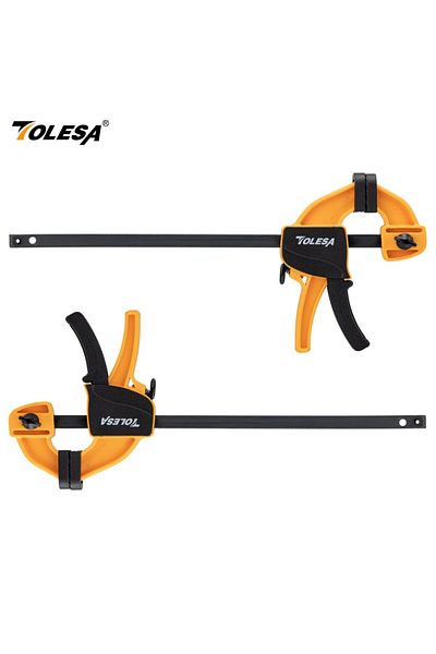 TOLESA 6 Inches 4"/6" Bar Clamps For Woodworking, 2pcs One-handed Clamp / Spreader, Wood Clamp Set,