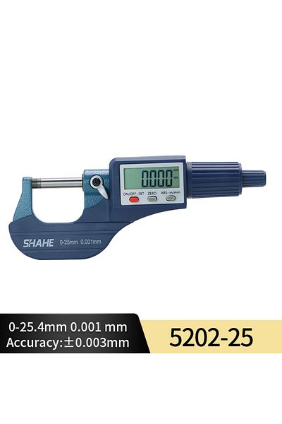 Shahe 5202-25 0.001 Mm Electronic Outside Micrometer 0-25 Mm Digital Micrometer Electronic Digital C