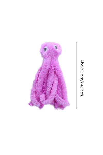 Choice Xs Violet Cat Toy Cute Octopus Plush Toy Bite Resistant Teeth Interactive Play Pet Supplies