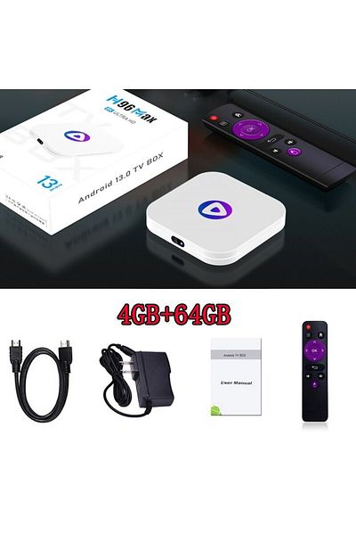 Choice صندوق تلفاز 4 جيجابايت 64 جيجابايت، معيار أوروبي H96max M1، صندوق تلفاز ذكي يعمل بنظام أندرويد 13، Rockchip 3528، يدعم رباعي النواة