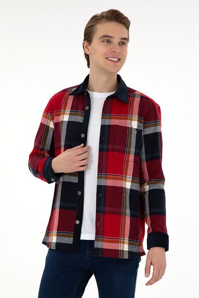 U.S. Polo Assn. Men's Red Long Sleeve Shirt 50291252 -Vr030