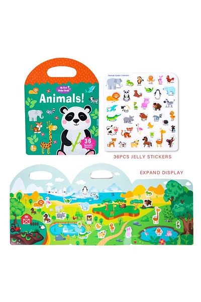 Choice Animal Early Childhood Education Scene Sticker Book Focus Cultivation Quiet Sticker Book Enlightenme