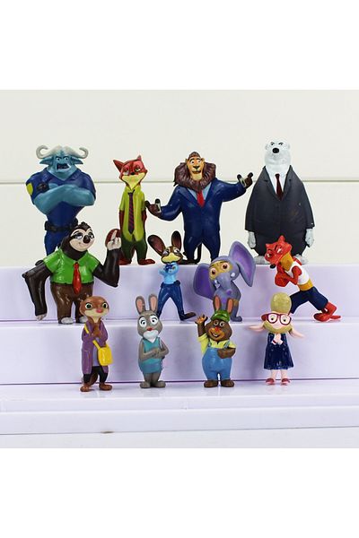 Choice Pack By Bag 01 Amazing 12pcs/set Zootopia Animals Action Figure Toys Rabbit Judy Hopps Fox Nick Wild