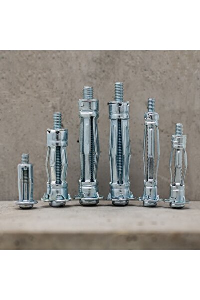 Choice مجموعة براغي تثبيت حائط مجوفة من الفولاذ المطلي بالزنك M4x46 (30 قطعة) للجدران الجافة شديدة التحمل