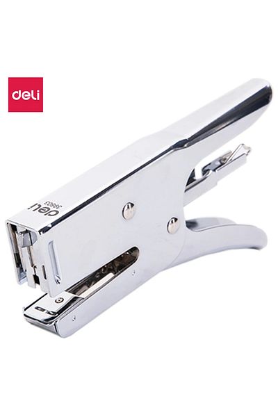 Deli Silvery Plier Stapler 24/6 Metal Heavy Duty Stapler Machine Paper Bind Tool Office Supplies