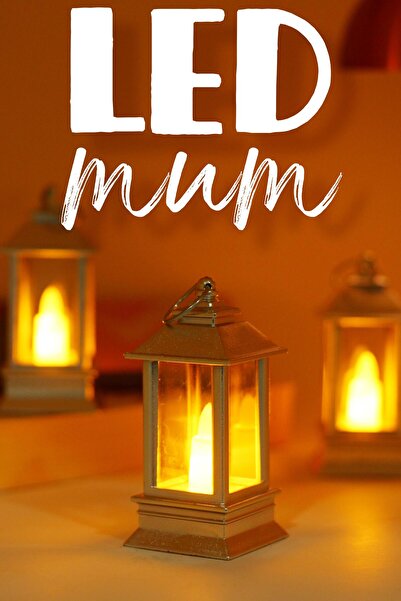 Telvesse 3 ADET Led Mum Mini Dörtgen Tip Pil Dahil Dumansız Alev Ledli Yapay ...