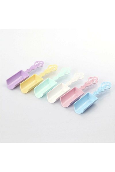 RAMDET Mini Size 6-Piece Colorful Spice Spoon Mini Scale Spoon Spice Shovel