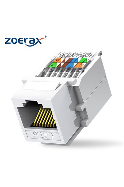 ZoeRax 10 قطع من Cat6، 10 قطع من Cat6 Cat5e، مقبس Keystone Rj45 بدون أدوات، لا يتطلب أداة ضغط