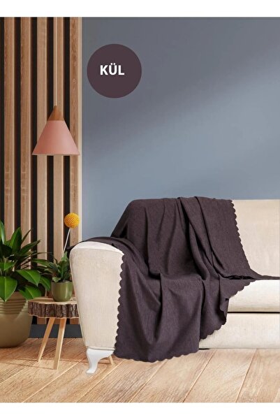 ASHOMES غطاء أريكة سرير مزدوج الجوانب من الشنيل بلون الرماد