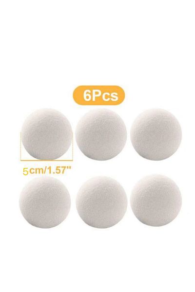 Choice 5cm X 6 3/4/5cm Fleece Dry Kit Ball Reusable Wool Dryer Balls Softener Laundry Washing Machine Acce