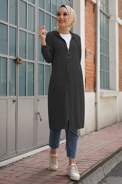 Modamorfo Schwarze Ayrobin-Mütze – Kapuzenpullover und Taschen