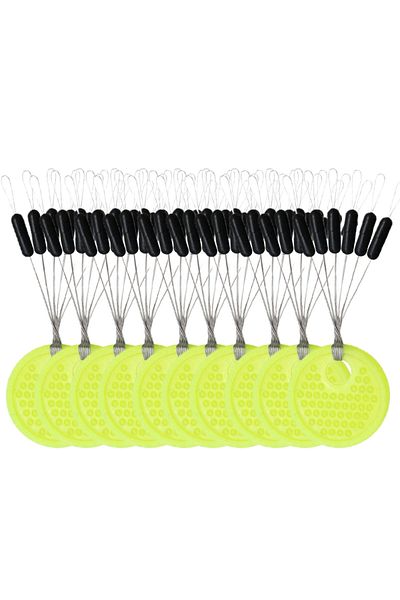 Choice L Long column 60pcs 10 Group Rubber Beads for Fishing Space Beans Stopper Not To Hurt The Line Verti