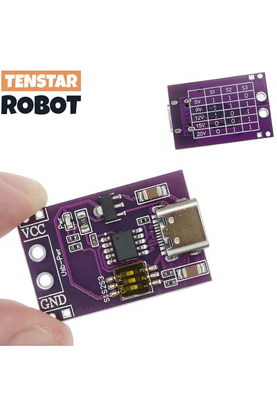 Choice نوع c Qc Afc Pd2.0 Pd3.0 إلى DC Spoof Scam Fast Charge Trigger Polling Detector Usb-pd Notebook P...