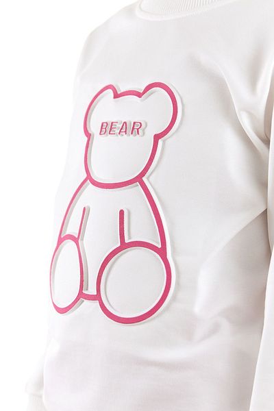 AHENGİM Σετ φόρμας για κορίτσια Seersucker Teddy Bear Printed Trend Ak2542