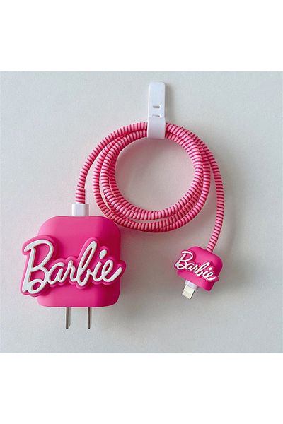 Choice 3pcs Set Barbie 3pcs/set Kawaii Barbie Cable Protector Iphone/ipad 18w/20w Charger Case Cable Manage