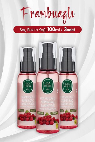 Eyüp Sabri Tuncer Framb.100 ml Hair Care Oil - 3 Pieces